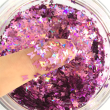 Glitter Hangzhou Hot Sale 3MM Butterfly Glitter Flakes PET Glitter for Cosmetics